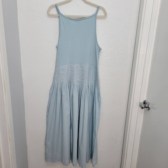 J Crew Pintuck mixy dress CK707 Size XS Baby Blue NWT - Picture 6 of 9